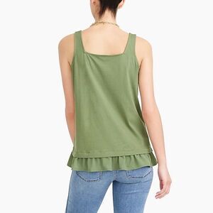 NEW J. Crew tank top square neck moss layered